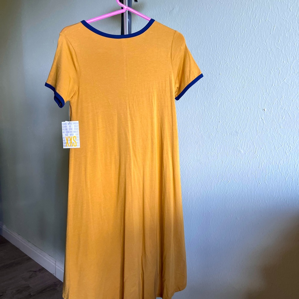 LuLaRoe dress size XXS Carly yellow